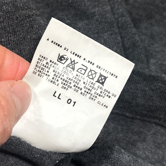 Vintage 90s Dolce & Gabbana D&G Dark Gray Cotton Viscose T Shirt Womens Medium - Picture 11 of 12